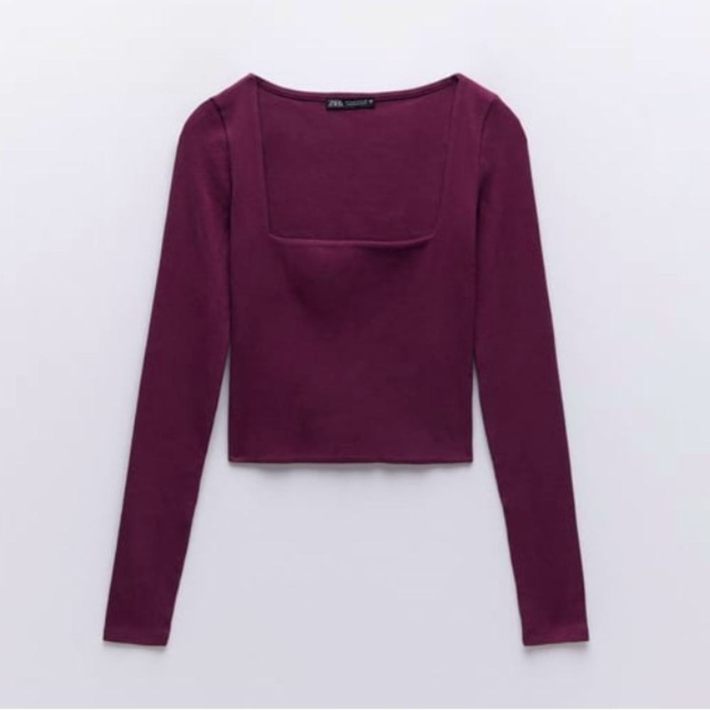 Zara Square Neck Shirt Size Medium